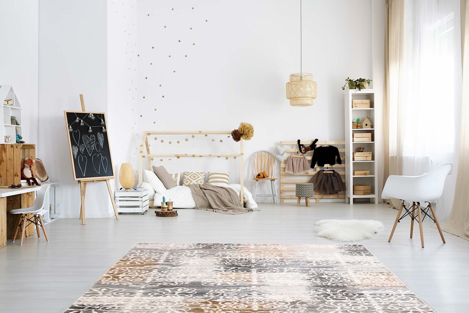 Sivý rustikálny koberec Floral Patchwork s čipkovým vzorom - Carpetforyou obrázok 4